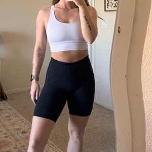 Lululemon black biker shorts with logo